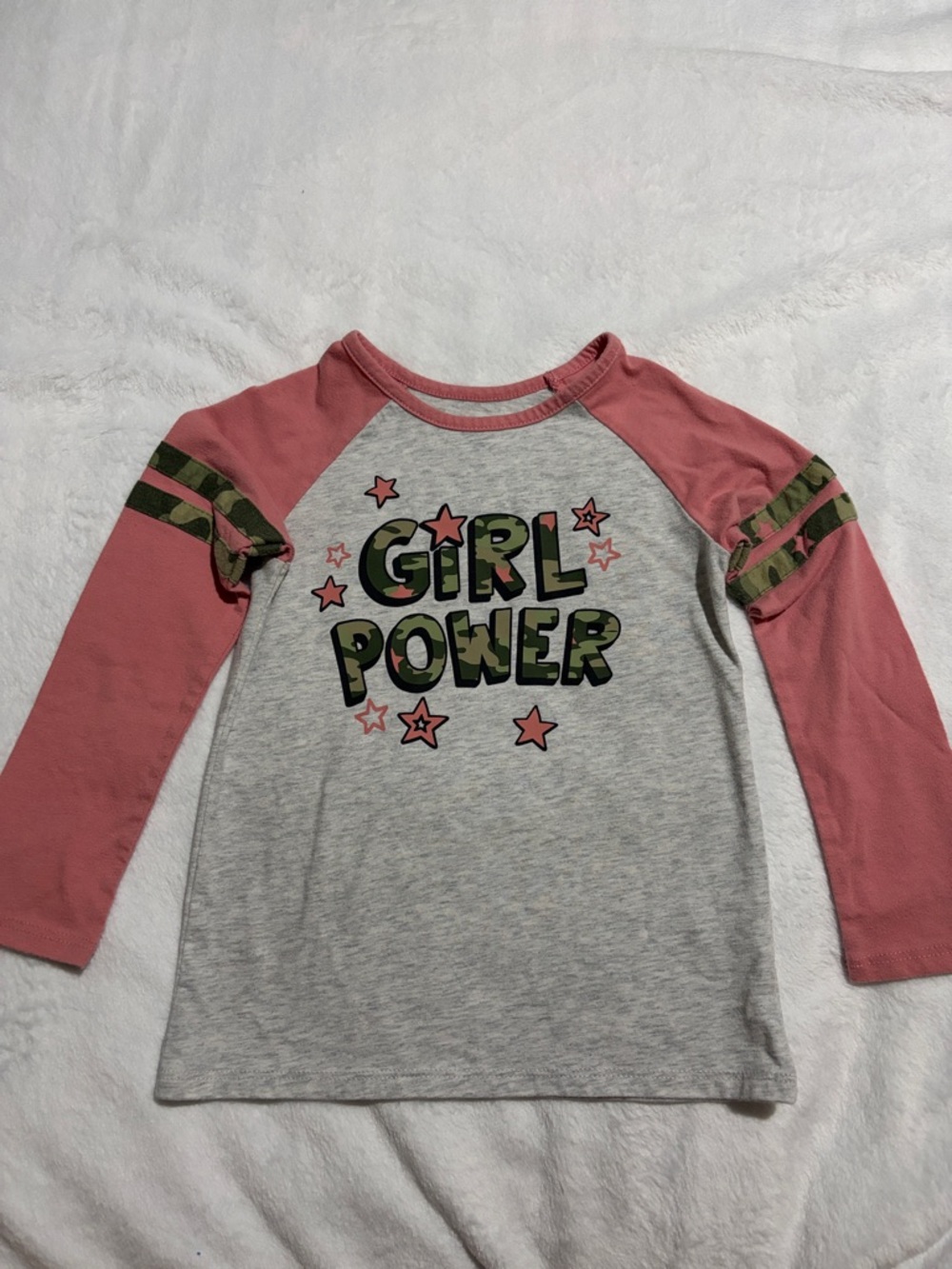 Garanimals Pink & Gray 'Girl Power' Long Sleeve Tee